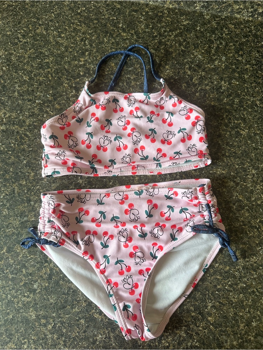 Juicy Couture Pink Cherry Print Two-Piece Bikini Set